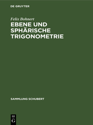 cover image of Ebene und sphärische Trigonometrie